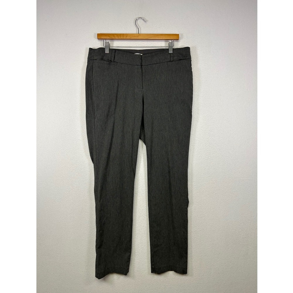 Business Casual Lane Bryant Women 14R Gray The Allie Straight Leg Dress Pants